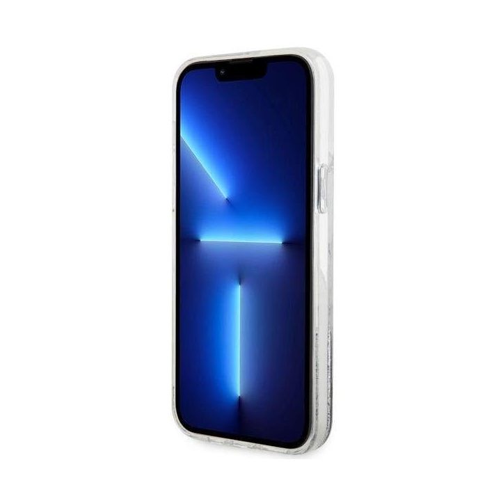 Guess GUHCP14XLCSGSGGH iPhone 14 Pro Max 6,7 baltos/baltos spalvos deklas Liquid Glitter Marble