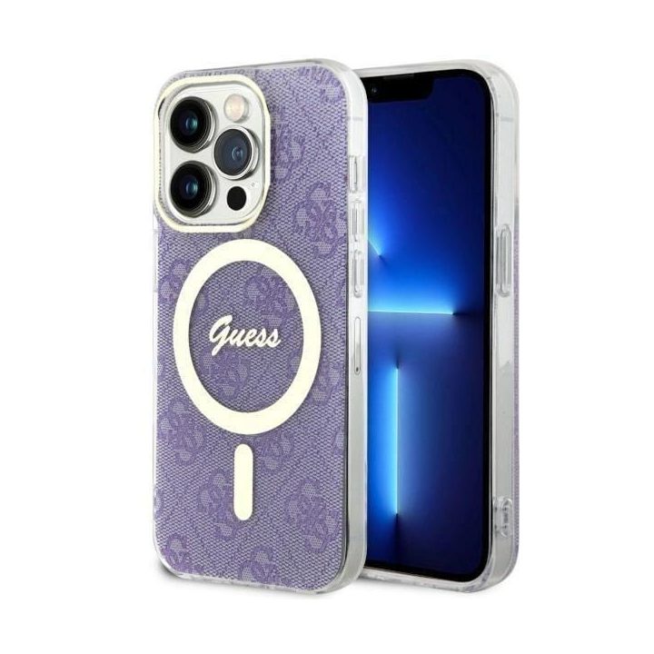 Guess GUHMP14LH4STU iPhone 14 Pro 6.1 violetinės/violetinės spalvos deklas 4G MagSafe