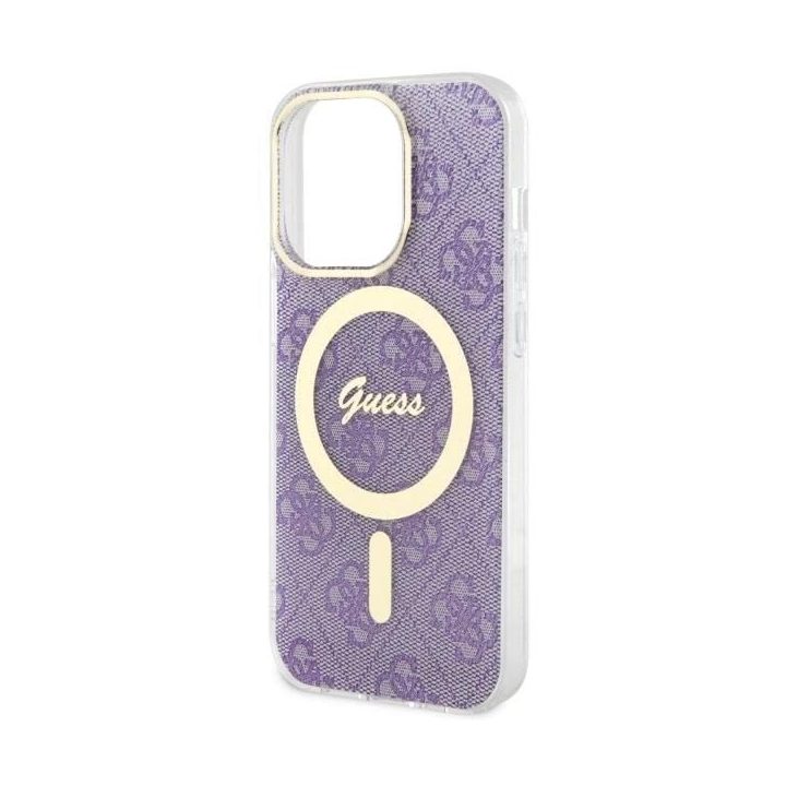 Guess GUHMP14LH4STU iPhone 14 Pro 6.1 violetinės/violetinės spalvos deklas 4G MagSafe