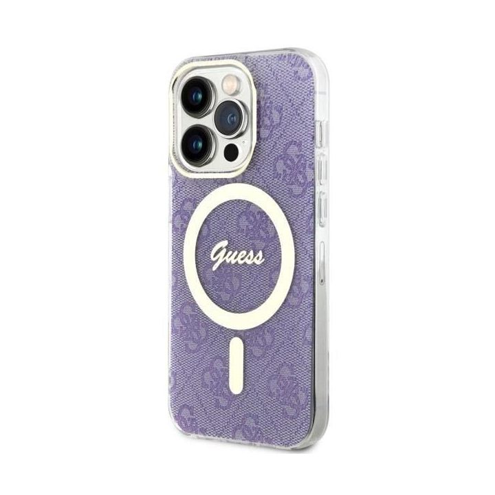 Guess GUHMP14LH4STU iPhone 14 Pro 6.1 violetinės/violetinės spalvos deklas 4G MagSafe