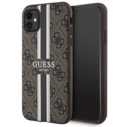 Guess GUHMN61P4RPSW iPhone 11 / Xr rudos/rudos spalvos deklas 4G Printed Stripes MagSafe