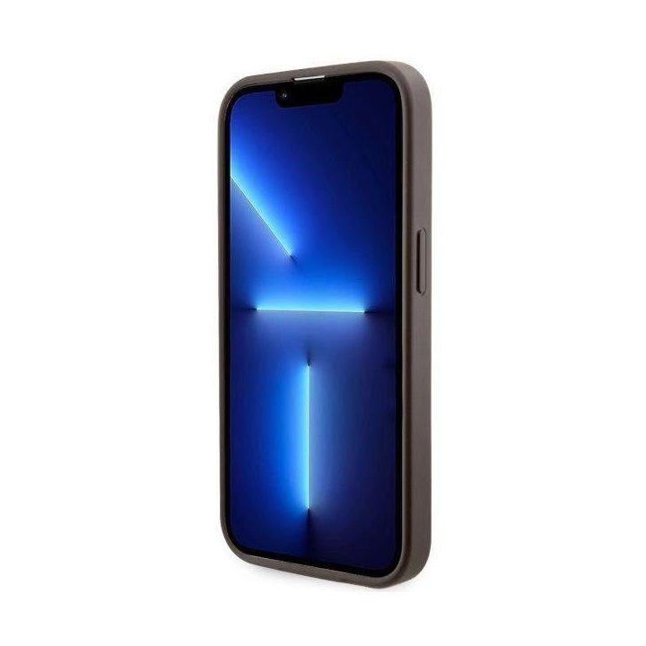 Guess GUHMP14LHGCFSEW iPhone 14 Pro 6.1 rudos/rudos spalvos deklas GCube Stripes MagSafe