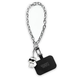 Karl Lagerfeld KLUCHCSKPK Universal Hand Strap Choupette dėklas - sidabrinis