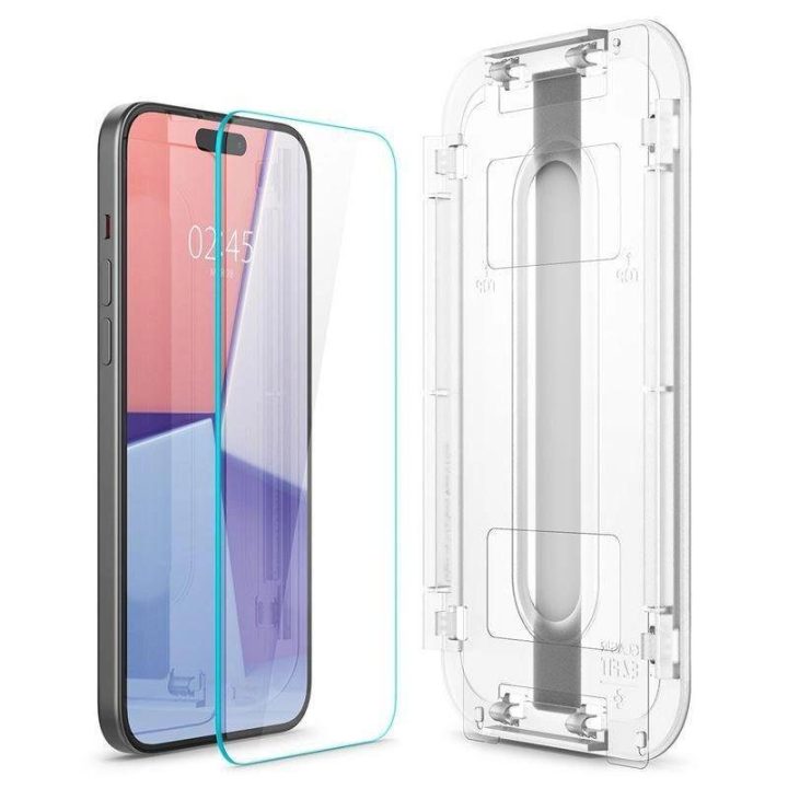 Apsauginis stiklas Spigen GLAS.TR EZ FIT 2 PAKETAI IPHONE 15 CLEAR