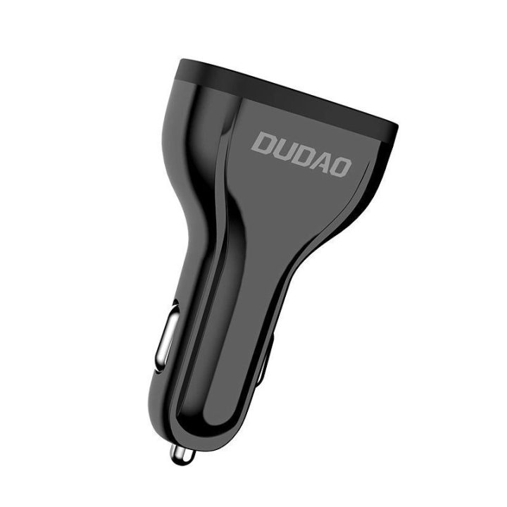 automobilinis įkroviklis su greituoju įkrovimu Quick Charge 3.0 QC3.0 2.4A 18W 3x USB baltas (R7S baltas)