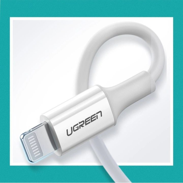 kabelis USB Type C - Lightning MFI 1m 3A 18W baltas (10493)