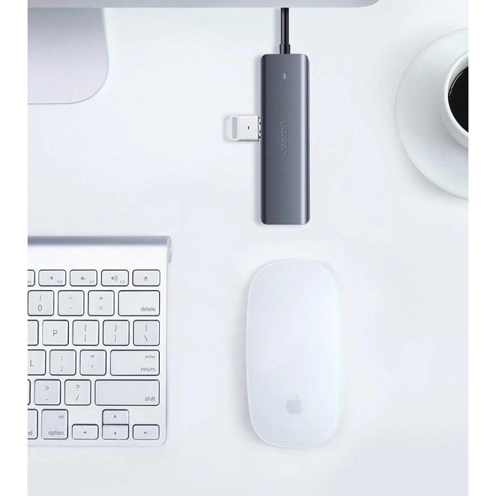 USB šakotuvas - 4x USB 3.2 Gen 1 su micro USB maitinimo prievadu, pilkos spalvos (CM219 50985)