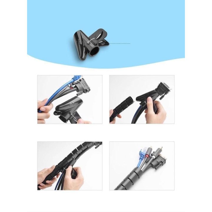 kaukės kabelio organizatorius 3 m juodas (30819)