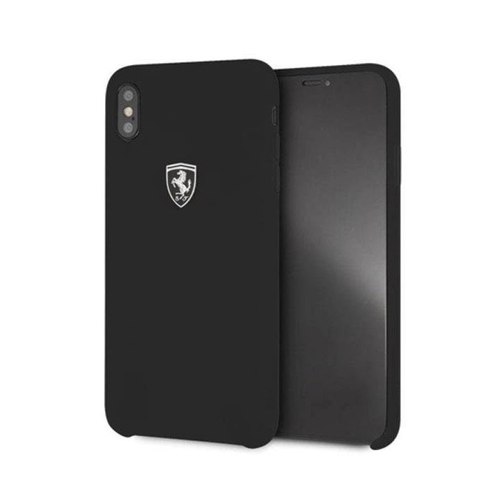 Ferrari deklas FEOSIHCI65BK iPhone Xs Max juodas/juodas Silikoninis ne bėgių takelyje