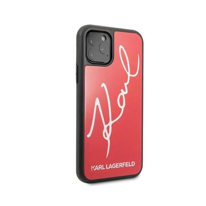 Karl Lagerfeld KLHCN58DLKSRE iPhone 11 Pro czerwony/red deklas Signature Glitter
