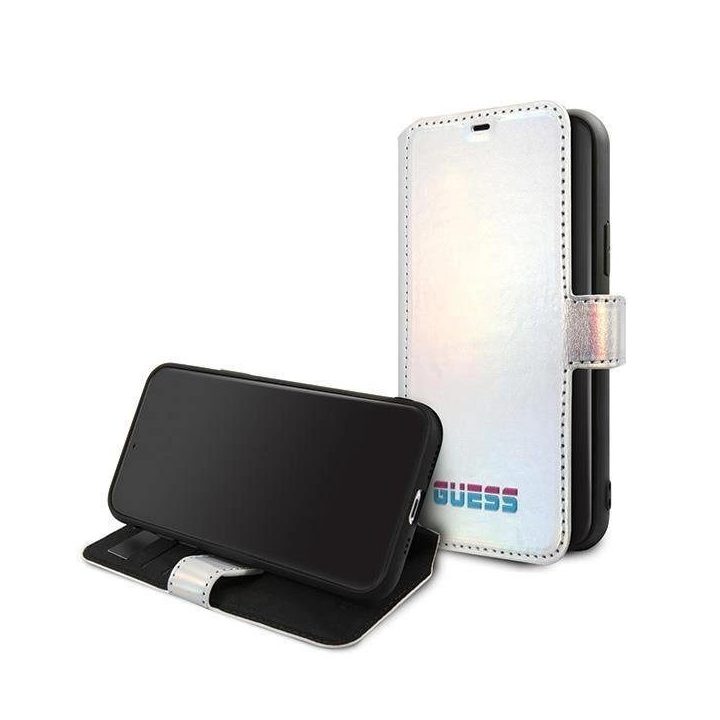 Guess GUFLBKN65BLD iPhone 11 Pro Max sidabro/ sidabro spalvos knyga Iridescent
