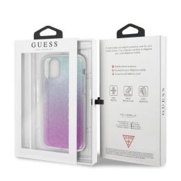 Guess GUHCN58PCUGLPBL iPhone 11 Pro rožinės mėlynos/rožinės mėlynos spalvos deklas Glitter Gradient