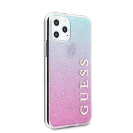 Guess GUHCN65PCUGLPBL iPhone 11 Pro Max rožinės mėlynos/rožinės mėlynos spalvos deklas Glitter Gradient