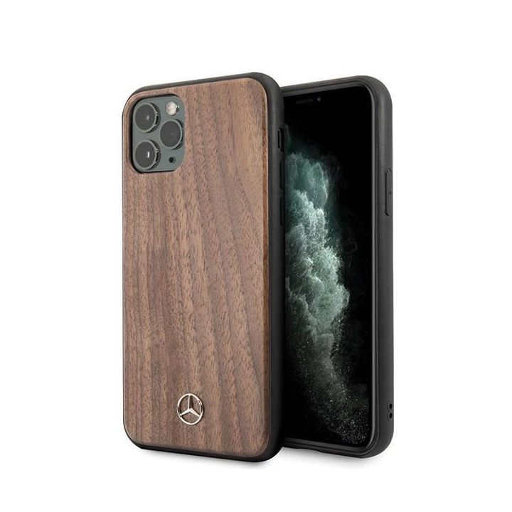 Mercedes MEHCN65VWOLB iPhone 11 Pro Max deklas brązowy/brown Wood Line Walnut