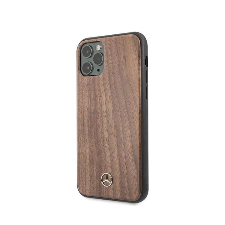 Mercedes MEHCN65VWOLB iPhone 11 Pro Max deklas brązowy/brown Wood Line Walnut