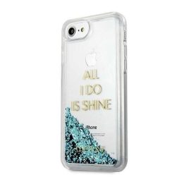 Guess GUHCP7GLUQBL iPhone 6/7/8 /SE 2020 / SE 2022 mėlynos/mėlynos spalvos deklas Liquid Glitter Party