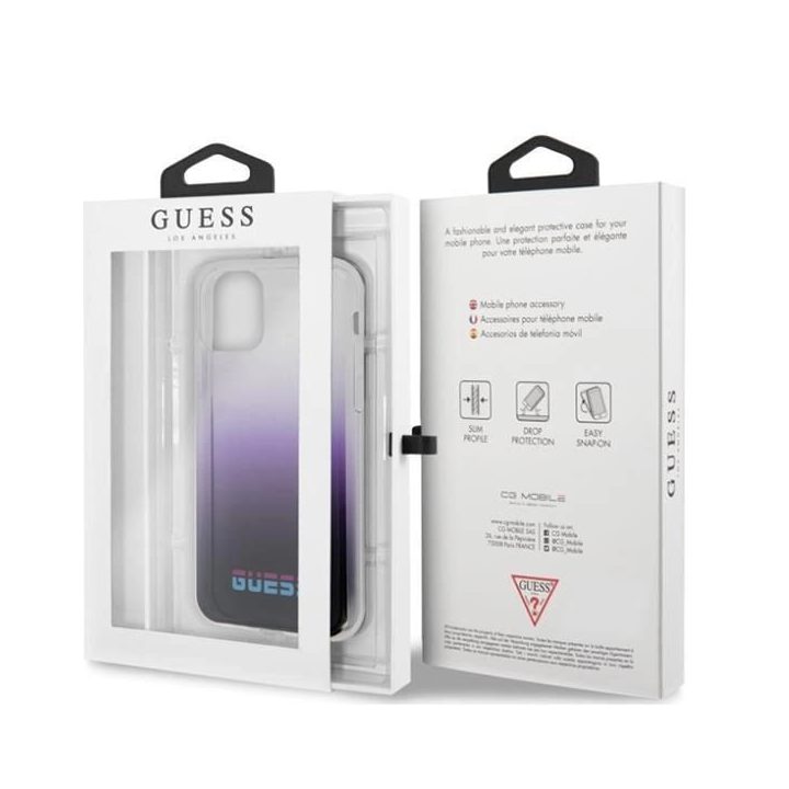 Guess GUHCN65DGCPI iPhone 11 Pro Max violetinės/gradientinės violetinės spalvos deklas Kalifornija