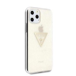 Guess GUHCN58SGTLGO iPhone 11 Pro aukso/aukso spalvos deklas Glitter Triangle