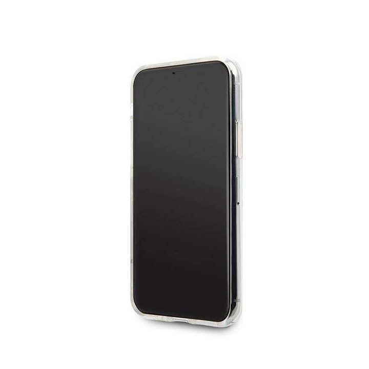 Guess GUHCN58SGTLGO iPhone 11 Pro aukso/aukso spalvos deklas Glitter Triangle