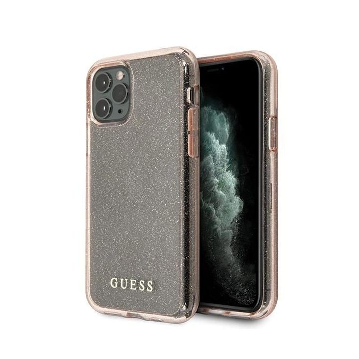 Guess GUHCN58PCGLPI iPhone 11 Pro rožinės/rožinės spalvos deklas Glitter