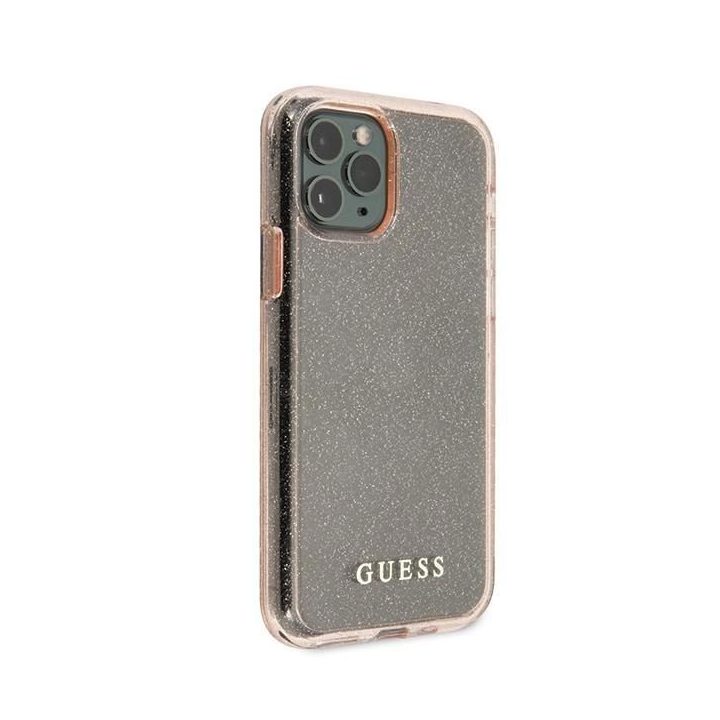 Guess GUHCN58PCGLPI iPhone 11 Pro rožinės/rožinės spalvos deklas Glitter