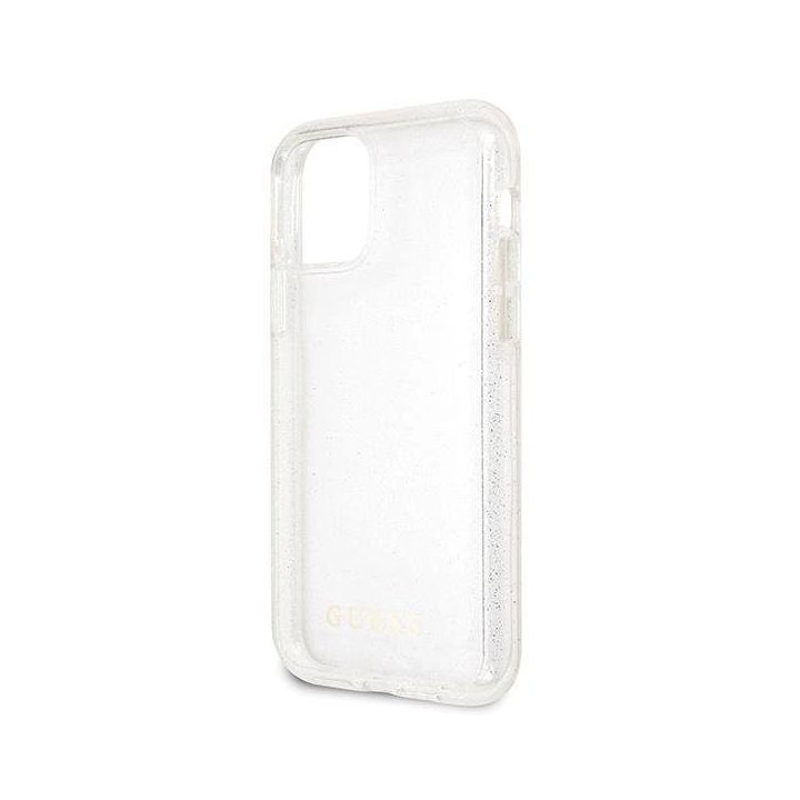 Guess GUHCN58PCGLSI iPhone 11 Pro sidabrinis/sidabrinis deklas Glitter