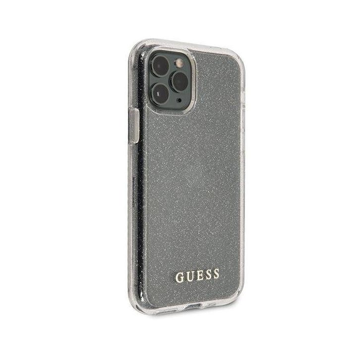 Guess GUHCN65PCGLSI iPhone 11 Pro Max sidabrinės/sidabrinės spalvos deklas Glitter