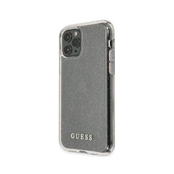 Guess GUHCN65PCGLSI iPhone 11 Pro Max sidabrinės/sidabrinės spalvos deklas Glitter