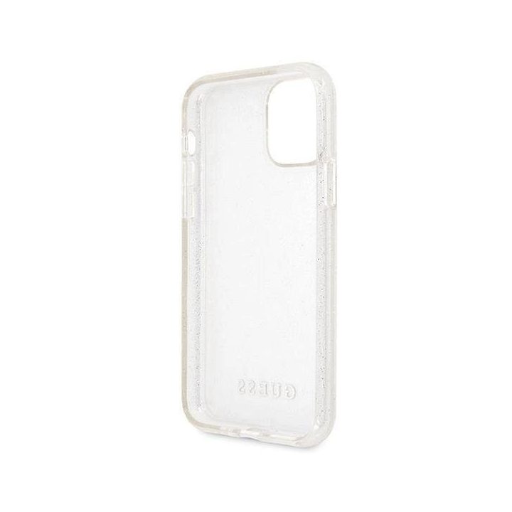 Guess GUHCN65PCGLSI iPhone 11 Pro Max sidabrinės/sidabrinės spalvos deklas Glitter