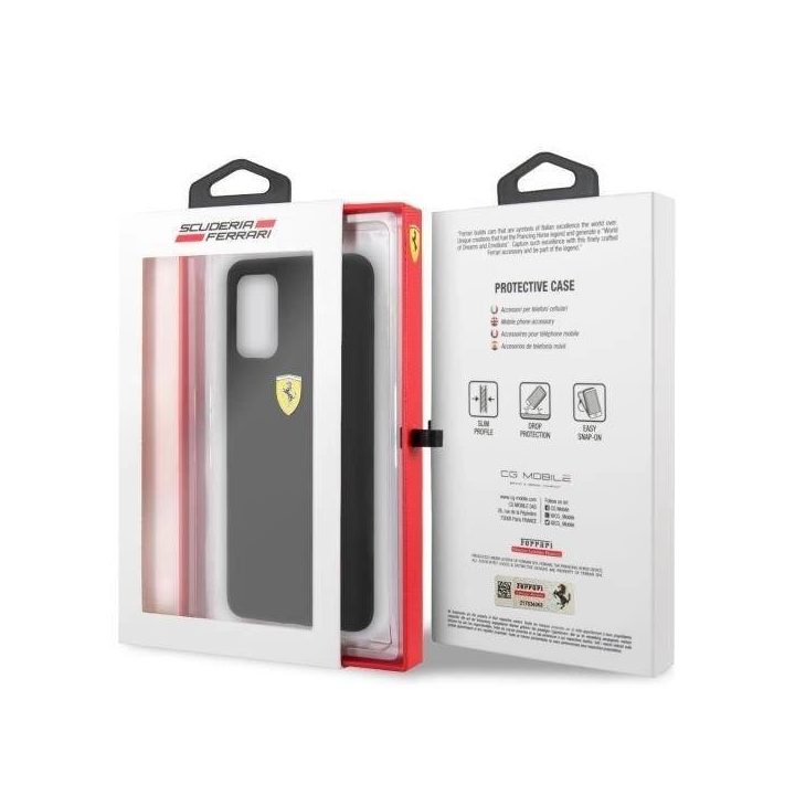Ferrari deklas FESSIHCS67BK S20+ G985 juodas/juodas silikonas