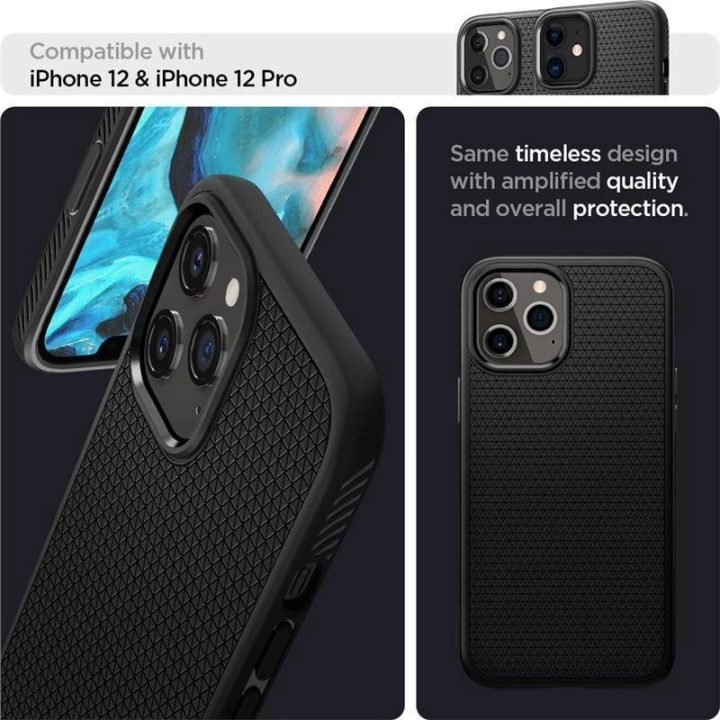 Spigen LIQUID AIR IPHONE 12/12 PRO MATTE BLACK