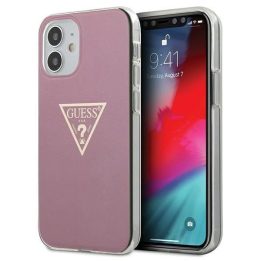 Guess GUHCP12SPCUMPTPI iPhone 12 mini 5,4 rožinės/rožinės spalvos deklas Metallic Collection