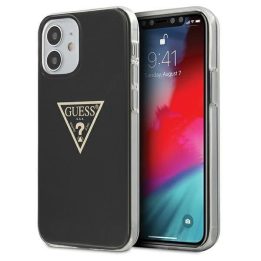 Guess GUHCP12SPCUMPTBK iPhone 12 mini 5,4 juodos/juodos spalvos deklas Metallic Collection