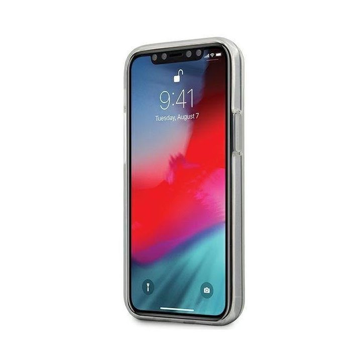 Guess GUHCP12SPCUMPTBK iPhone 12 mini 5,4 juodos/juodos spalvos deklas Metallic Collection