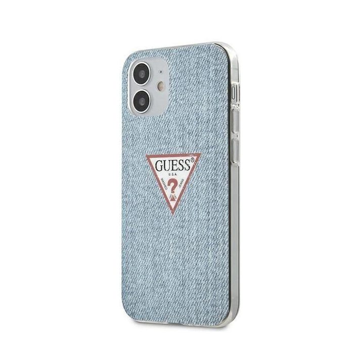 Guess GUHCP12SPCUJULLB iPhone 12 mini 5.4 mėlynos/šviesiai mėlynos spalvos deklas Jeans Collection