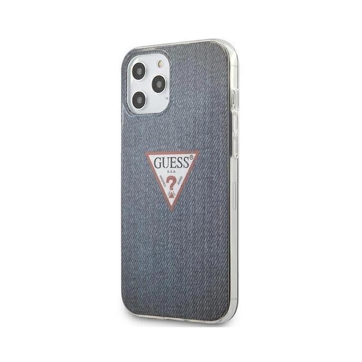 Guess GUHCP12LPCUJULDB iPhone 12 Pro Max 6,7 tamsiai mėlynos/ tamsiai mėlynos spalvos deklas Jeans Collection