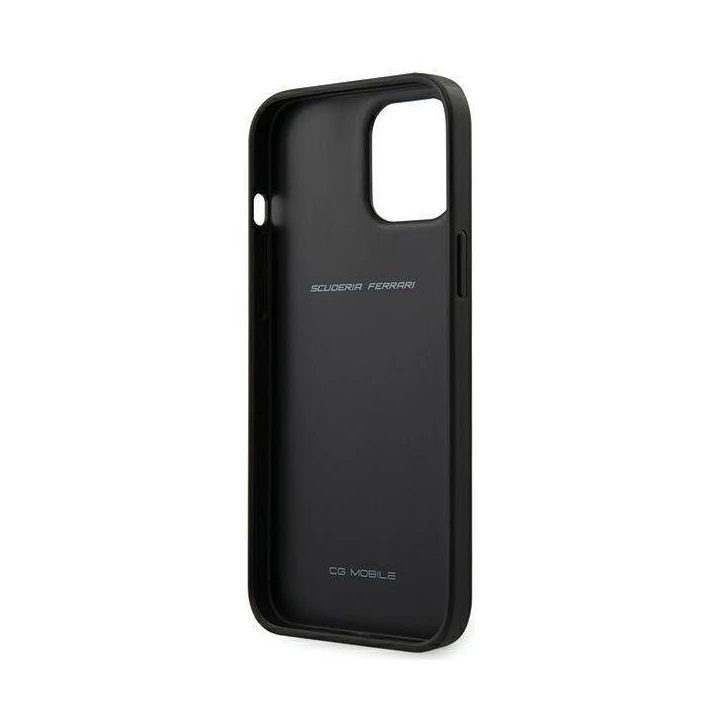 Ferrari FEOGOHCP12LBK iPhone 12 Pro Max 6,7 juodos/juodos spalvos deklas Off Track Perforated
