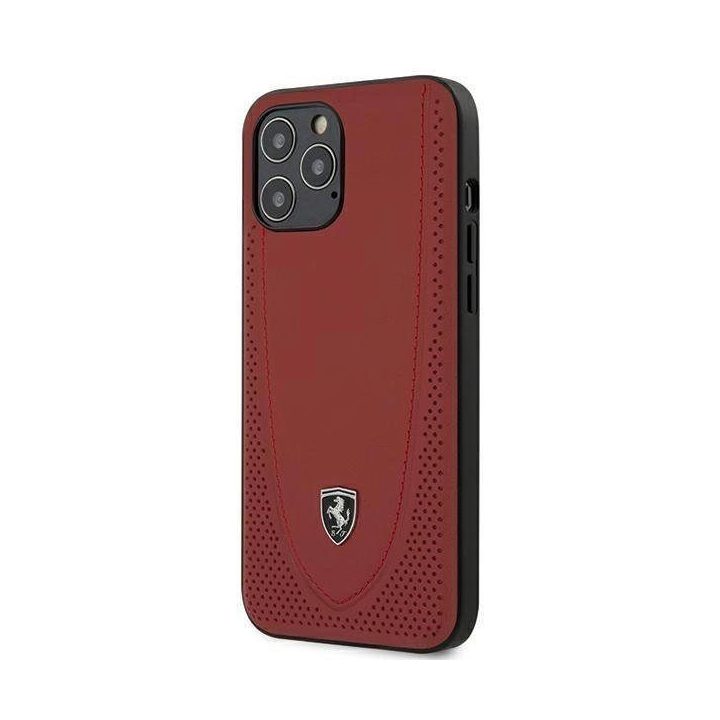 Ferrari FEOGOHCP12LRE iPhone 12 Pro Max 6,7 raudonas/raudonas deklas Off Track Perforuotas