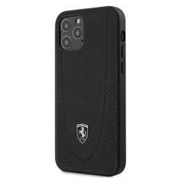 Ferrari FEOGOHCP12MBK iPhone 12/12 Pro 6,1 juodos/juodos spalvos deklas Off Track Perforated