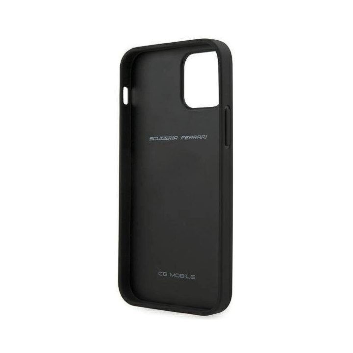 Ferrari FEOGOHCP12MBK iPhone 12/12 Pro 6,1 juodos/juodos spalvos deklas Off Track Perforated