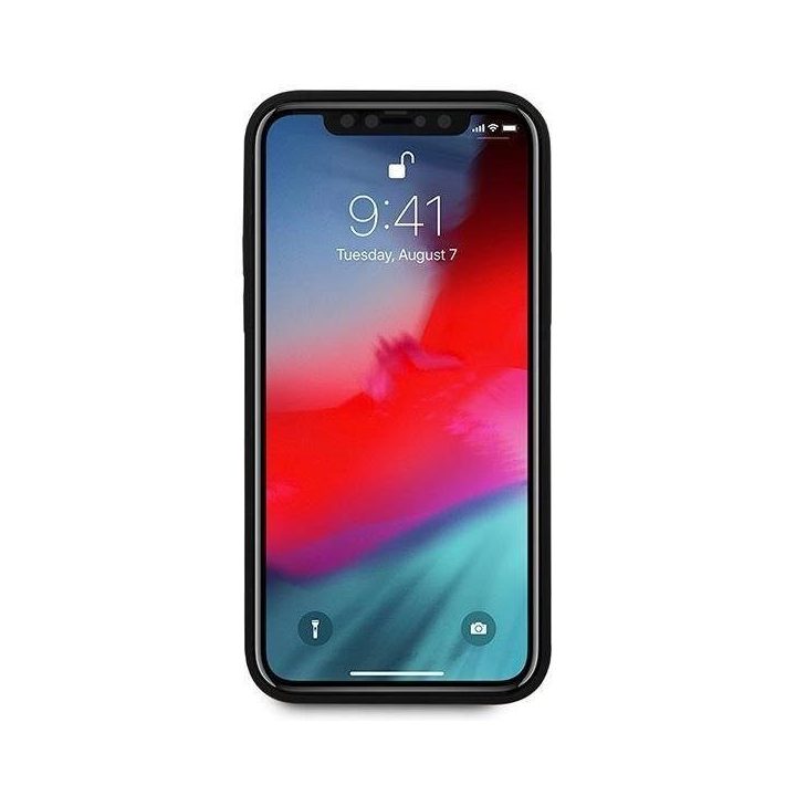 Guess GUHCP12LVSATMLRE iPhone 12 Pro Max 6,7 raudonas/raudonas deklas Saffiano
