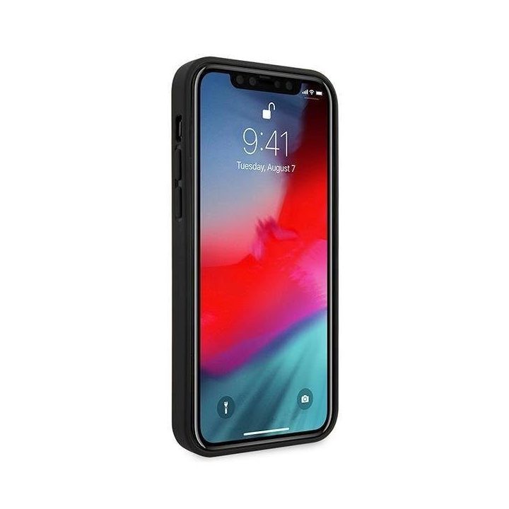 Guess GUHCP12LVSATMLRE iPhone 12 Pro Max 6,7 raudonas/raudonas deklas Saffiano