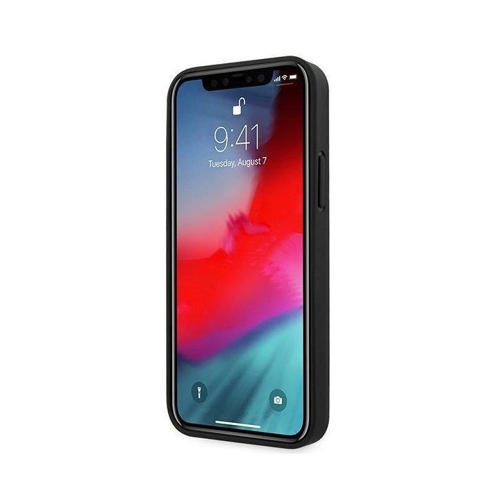 Guess GUHCP12LVSATMLRE iPhone 12 Pro Max 6,7 raudonas/raudonas deklas Saffiano