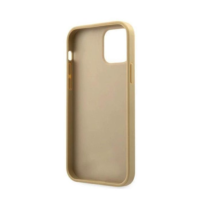 Guess GUHCP12SPUVQQTMLBE iPhone 12 mini 5,4 aukso/aukso spalvos deklas V-Quilted Collection