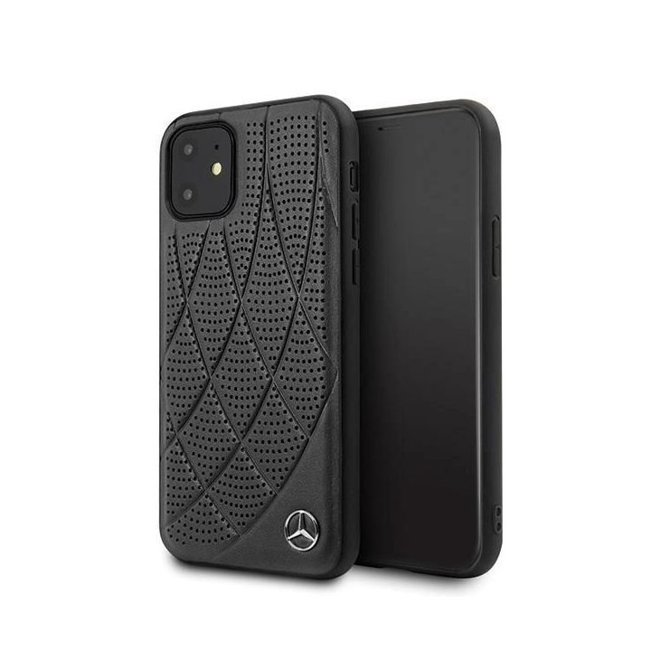 Mercedes MEHCP12SDIQBK iPhone 12 mini 5,4 juodos/juodos spalvos deklas Bow Line