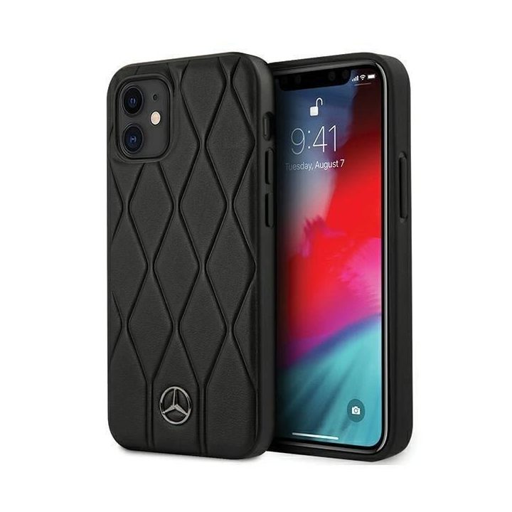 Mercedes MEHCP12SMULBK iPhone 12 mini 5,4 juodos/juodos spalvos deklas Wave Line