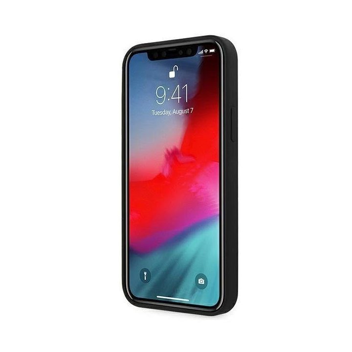 Dėklas BMW BMHCP12SSILBK iPhone 12 mini 5,4 juodos/juodos spalvos deklas Silikoninis parašas