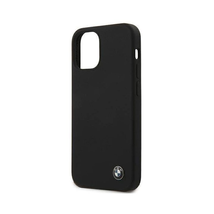 Dėklas BMW BMHCP12SSILBK iPhone 12 mini 5,4 juodos/juodos spalvos deklas Silikoninis parašas