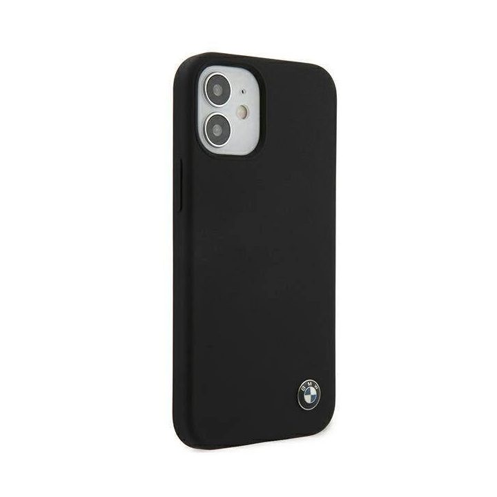 Dėklas BMW BMHCP12SSILBK iPhone 12 mini 5,4 juodos/juodos spalvos deklas Silikoninis parašas