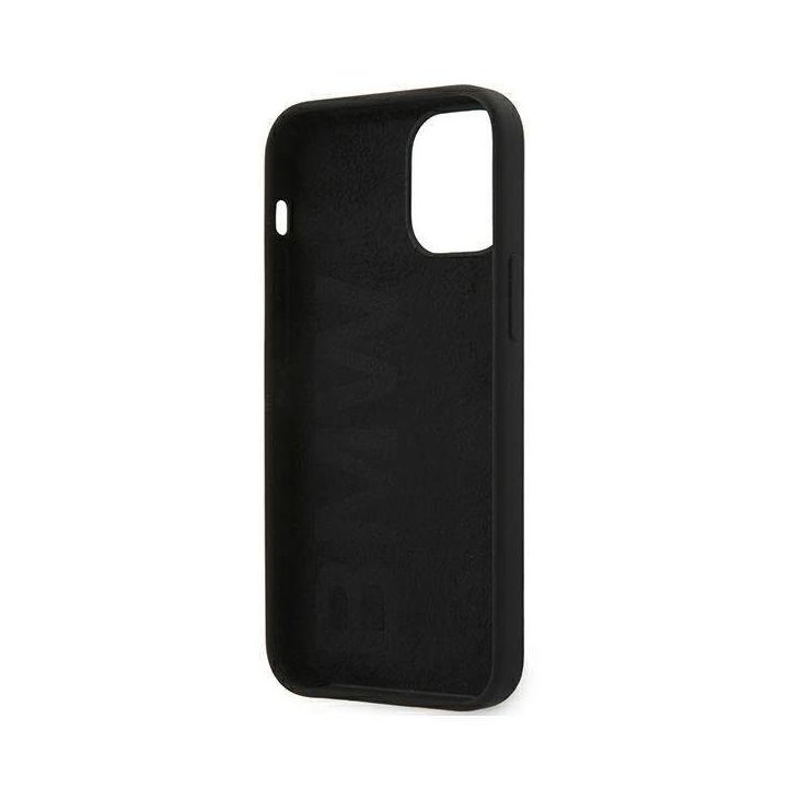 Dėklas BMW BMHCP12SSILBK iPhone 12 mini 5,4 juodos/juodos spalvos deklas Silikoninis parašas
